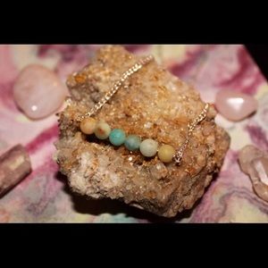 Reiki Charged Amazonite Bar Necklace